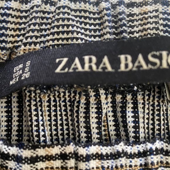 Zara Black and White Plaid Mini Dress - Picture 4 of 5